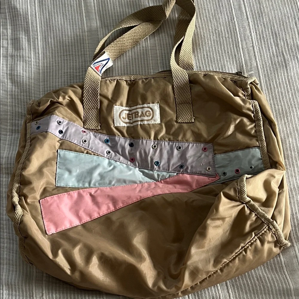Tan and Pink Women's Tote